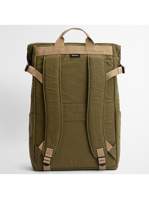 Barbour Transport Foldover Backpack Bag - Dusky Green Image 4