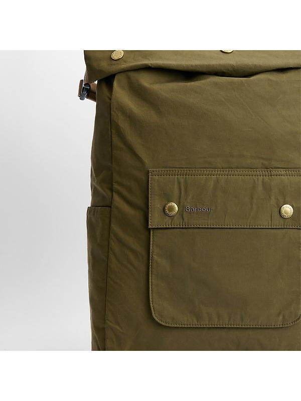 Barbour Transport Foldover Backpack Bag - Dusky Green Image 5
