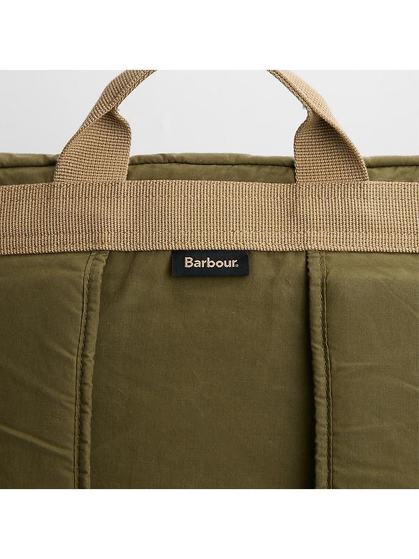 Barbour Transport Foldover Backpack Bag - Dusky Green Image 9