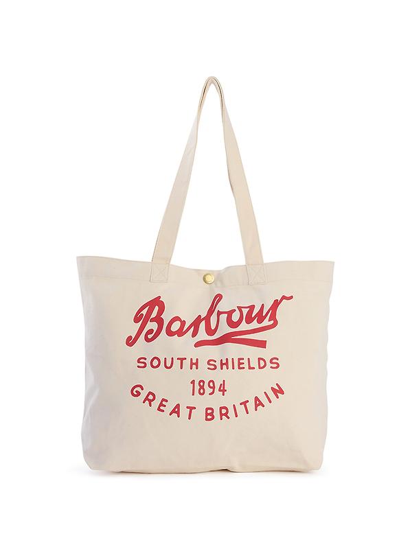 Barbour Script Tote Bag - Red Logo Image 1