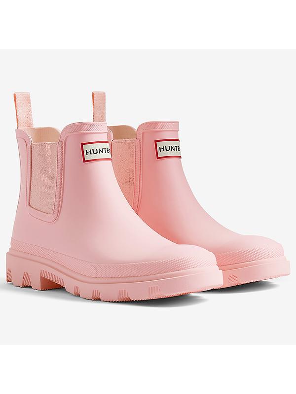 Hunter Unisex Downpour Chelsea Boots - Parfait Pink Image 2