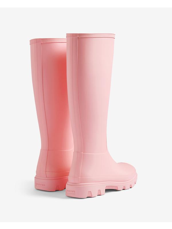 Hunter Unisex Downpour Tall Wellington Boots - Parfait Pink Image 3