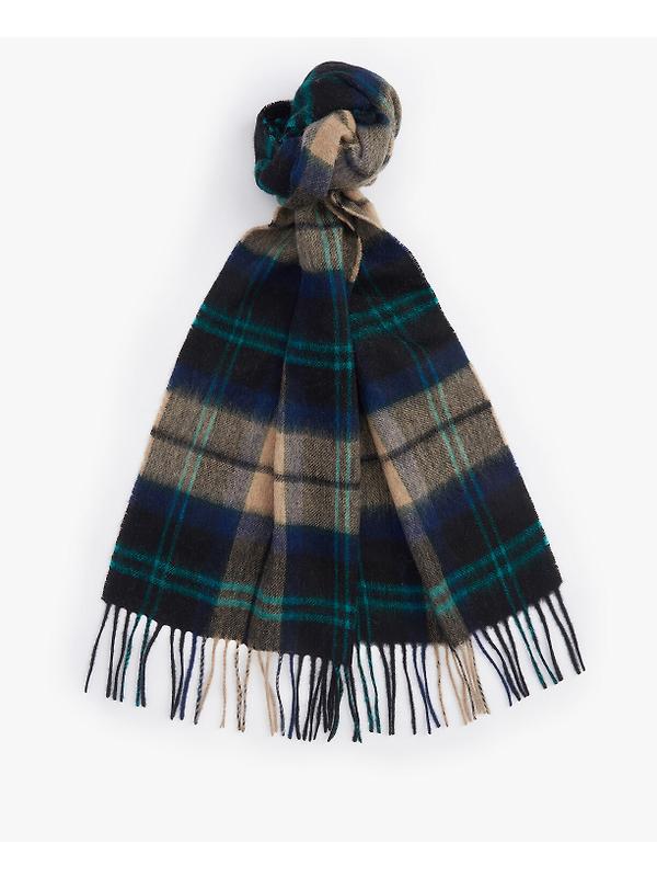 Barbour Wool/Cashmere Tartan Scarf - Green Loch Image 3