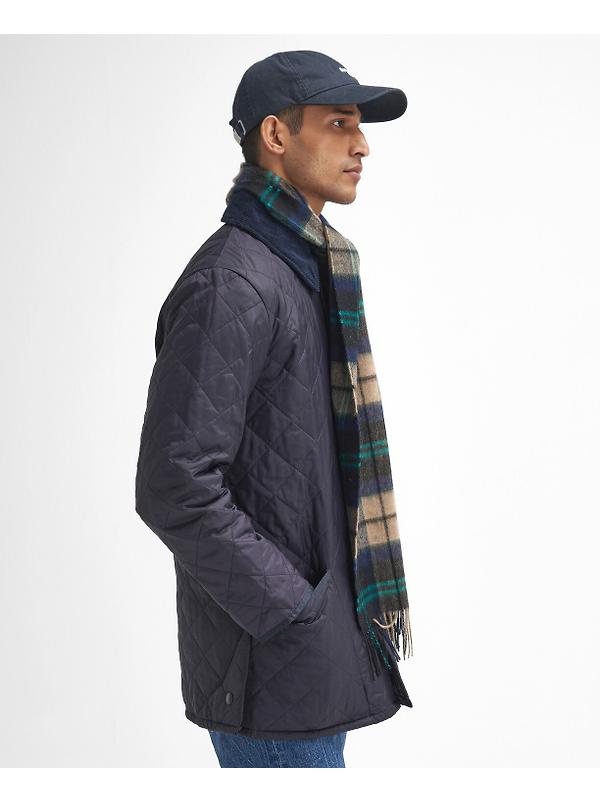Barbour Wool/Cashmere Tartan Scarf - Green Loch Image 2