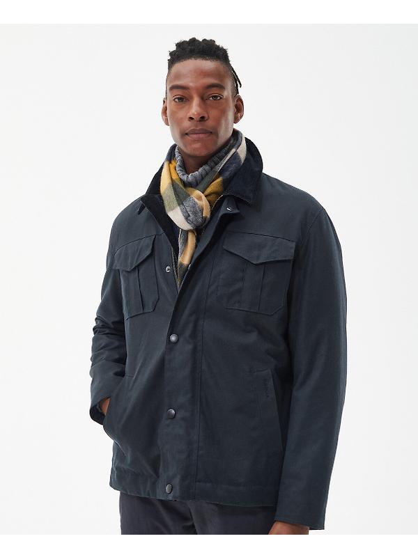 Barbour Large Tattersall Scarf - Forest Mist Image 2