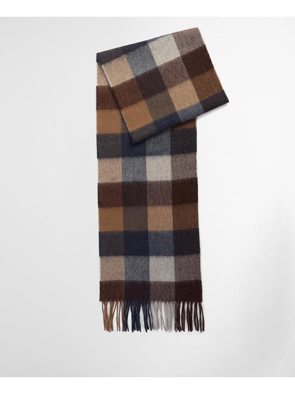 Barbour Large Tattersall Scarf - Midnight Oak Image 2