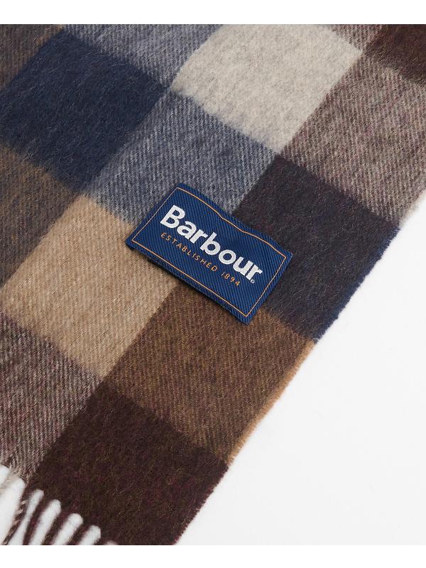 Barbour Large Tattersall Scarf - Midnight Oak Image 5