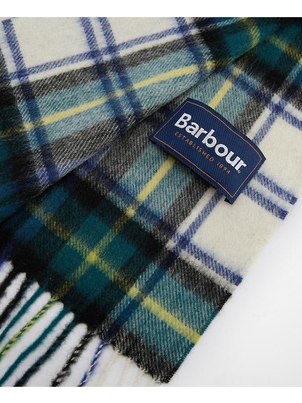 Barbour New Check Tartan Scarf - Lambswool & Cashmere Mix - Dress Gordon Image 4