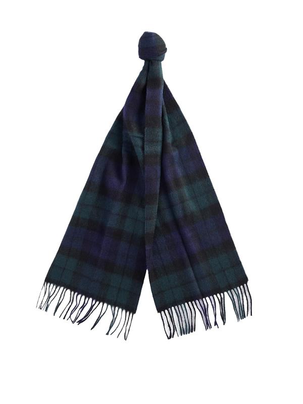 Product image of Barbour New Check Tartan Scarf - Lambswool & Cashmere Mix - Black Watch