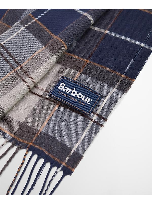 Barbour Galingale Tartan Scarf - Grey Midnight Tartan Image 5