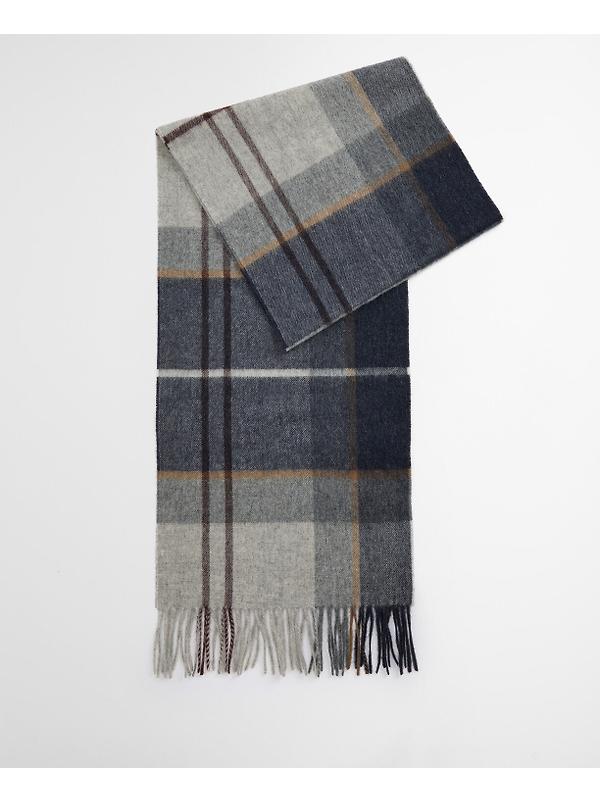 Barbour Carrbridge Tartan Scarf - Grey Midnight Tartan Image 3