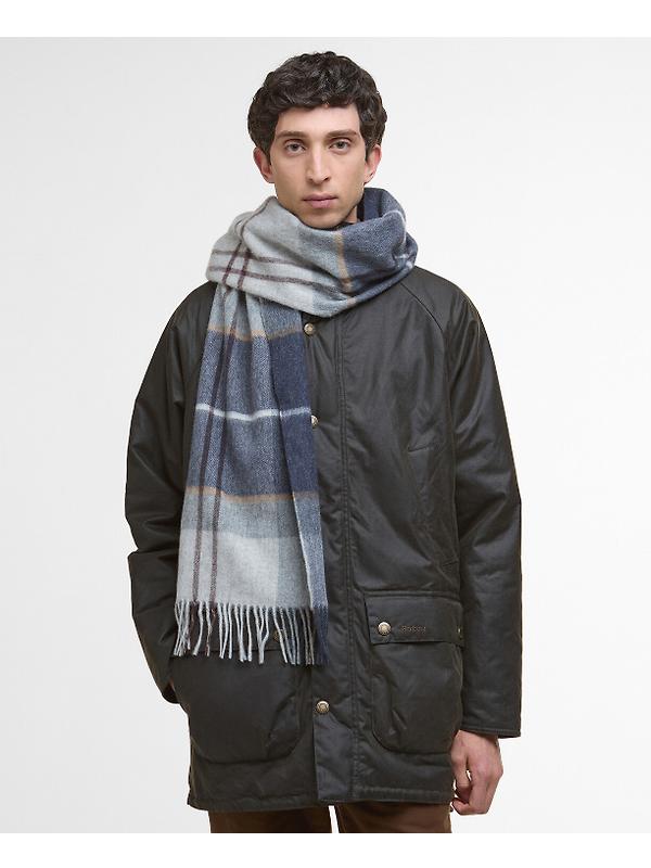 Barbour Carrbridge Tartan Scarf - Grey Midnight Tartan Image 2