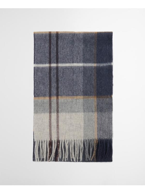 Barbour Carrbridge Tartan Scarf - Grey Midnight Tartan Image 4