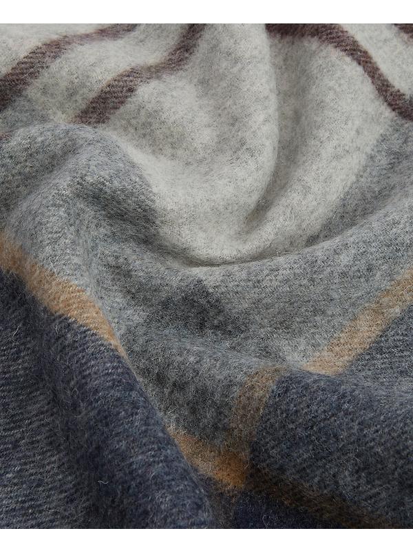 Barbour Carrbridge Tartan Scarf - Grey Midnight Tartan Image 7