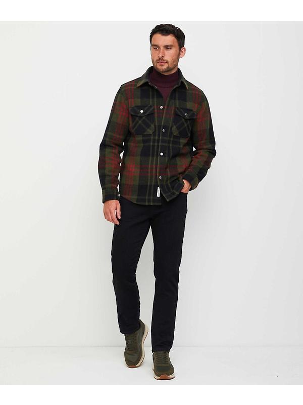 Woolrich Men's Alaskan Melton Overshirt - Greenstone Check Image 4