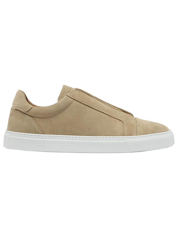Oliver Sweeney Men's Valezim Perforated Calf Suede Slip-on Trainers - Sand Image 1