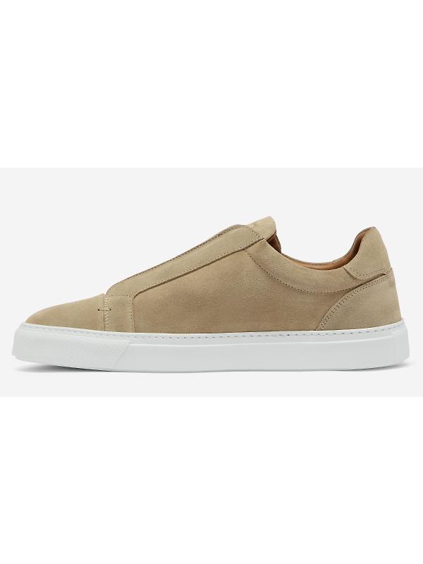 Oliver Sweeney Men's Valezim Perforated Calf Suede Slip-on Trainers - Sand Image 5