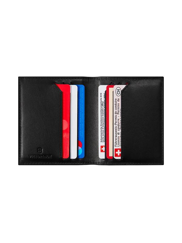 Victorinox Altius Alox Leather Bi-Fold Card Case with RFID - Black Image 2