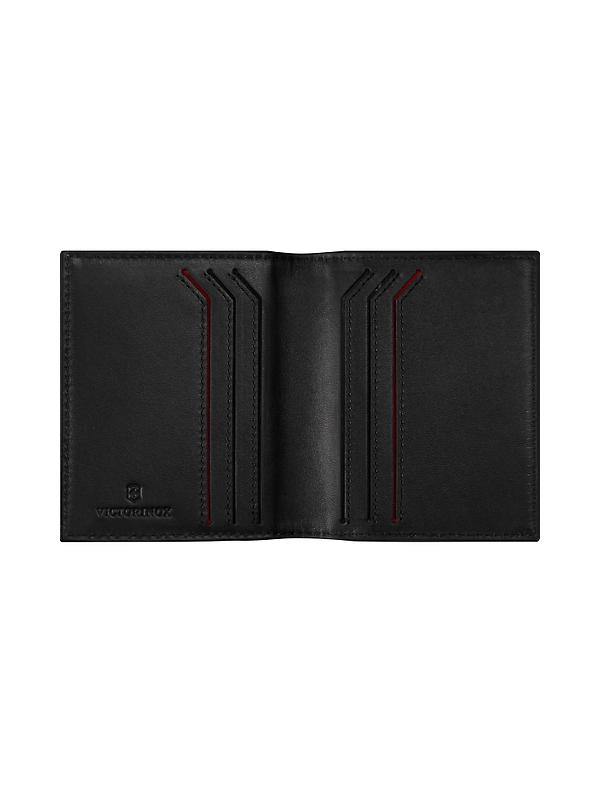 Victorinox Altius Alox Leather Bi-Fold Card Case with RFID - Black Image 3