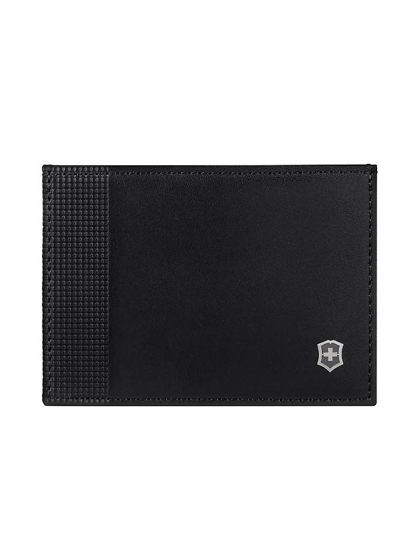 Victorinox Altius Alox Leather Slim Card Case with RFID - Black Image 1