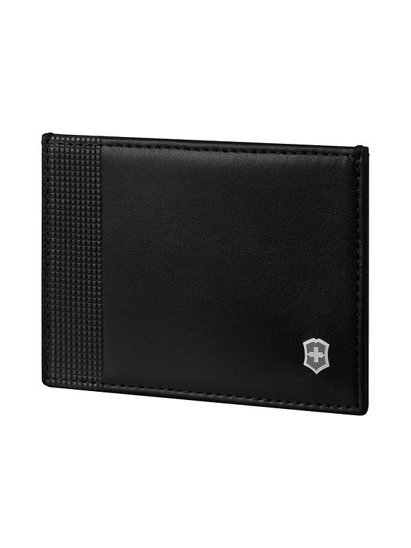 Victorinox Altius Alox Leather Slim Card Case with RFID - Black Image 3