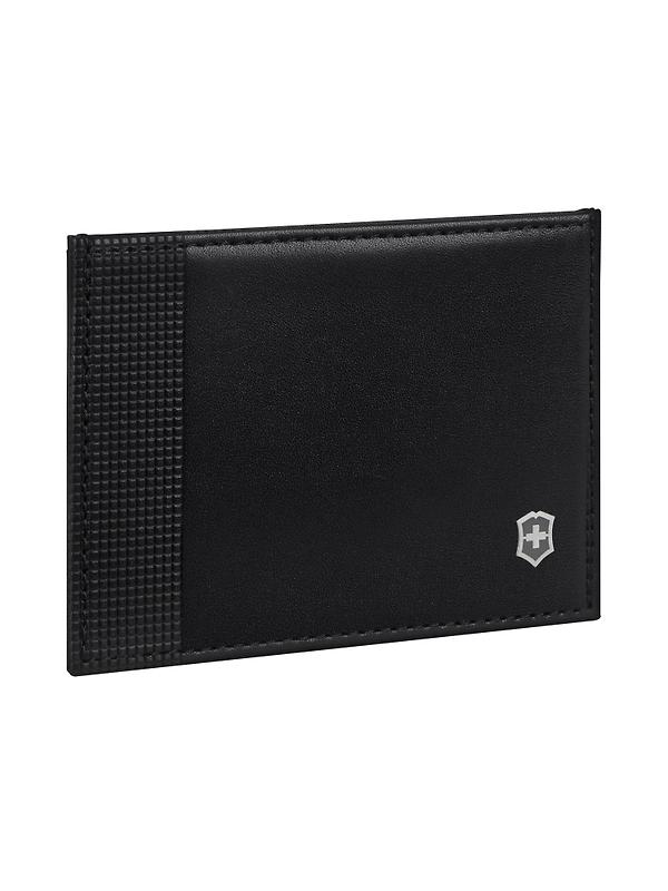 Victorinox Altius Alox Leather Slim Card Case with RFID - Black Image 4