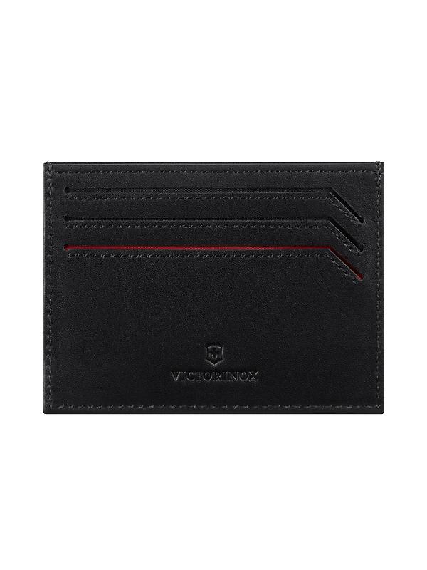 Victorinox Altius Alox Leather Slim Card Case with RFID - Black Image 5