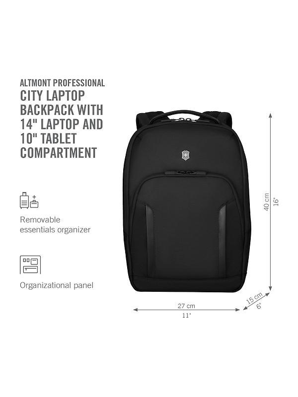 Victorinox Altmont Professional Slim 14'' City Laptop Backpack - Black Image 2