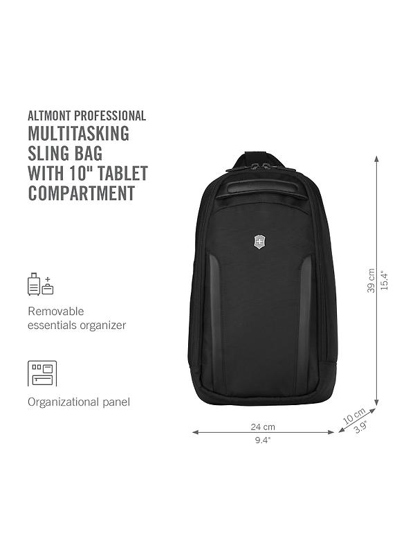 Victorinox Altmont Professional Tablet Sling Bag - Black Image 2