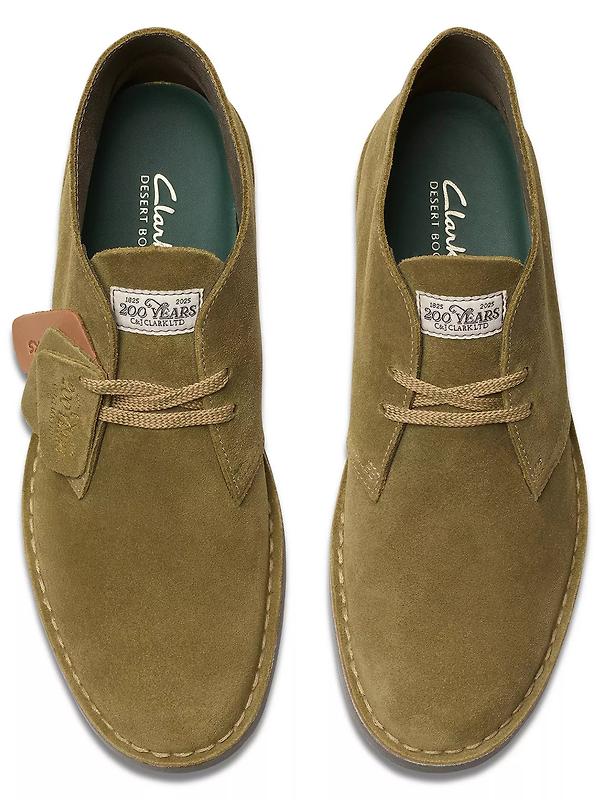 Clarks Men's Desert Boot Evo Suede - Olive Suede Image 4