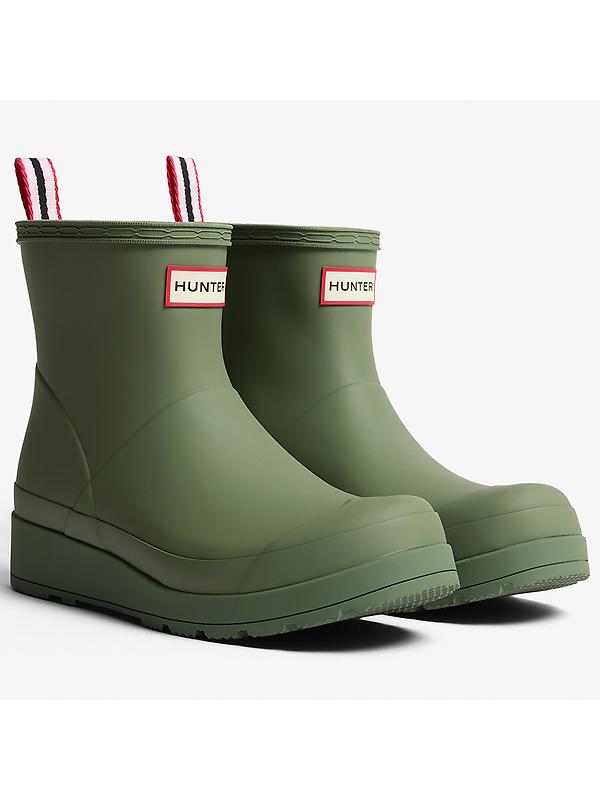 Hunter Women's Play Short Wellington Boots - Lichen Green Image 2