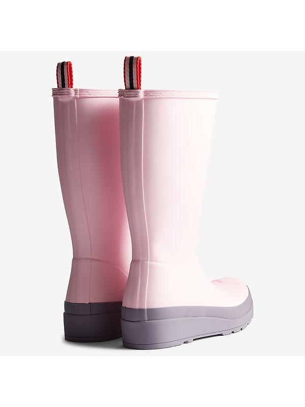 Hunter Women's Play Tall Wellington Boots - Parfait Pink/Purple Top Image 3