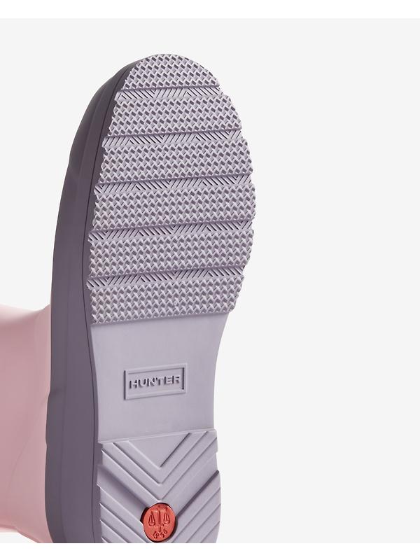 Hunter Women's Play Tall Wellington Boots - Parfait Pink/Purple Top Image 4