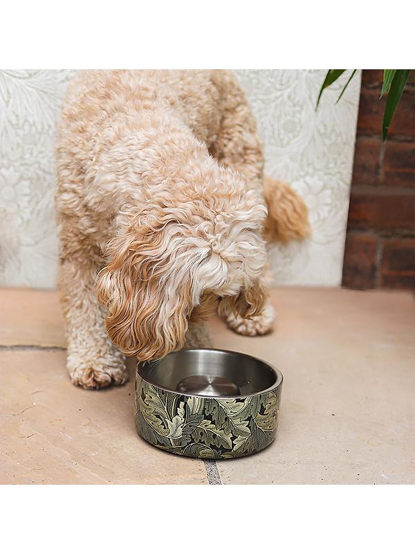 William Morris Double Walled Dog Slow Feeder - Acanthus Print Image 3