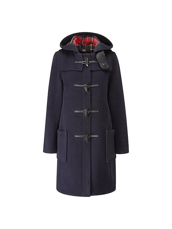 Gloverall Women's Long Slim Fit Freda Duffle Coat - Navy Royal Stewart Image 1