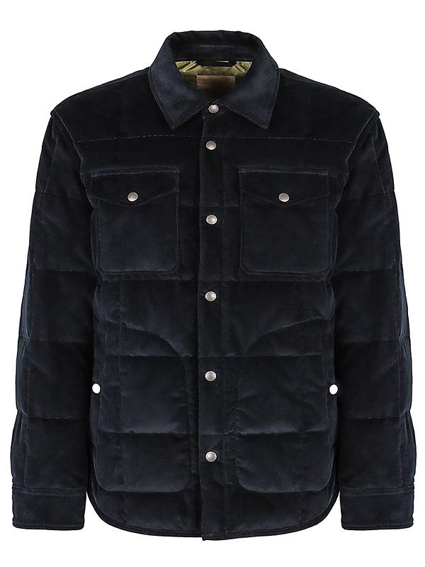 Woolrich Men's Alaskan Corduroy Down Overshirt Jacket - Melton Blue Product Image
