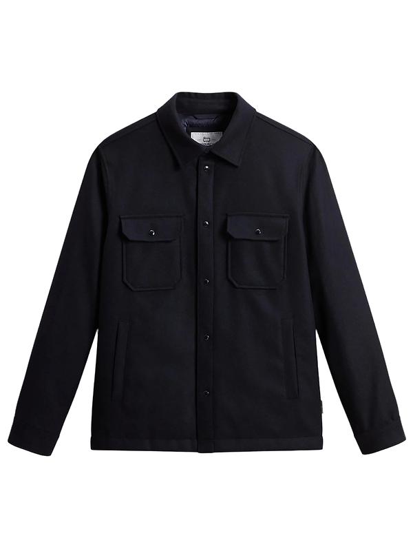 Woolrich Men's Alaskan Padded Overshirt - Melton Blue Image 1