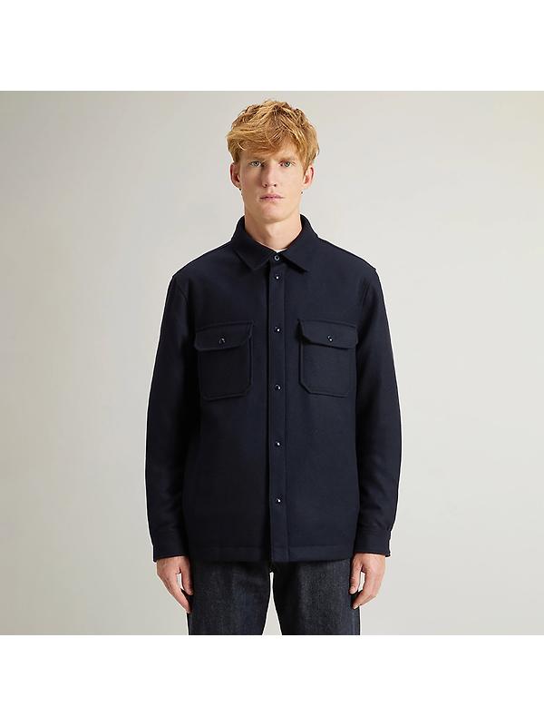 Woolrich Men's Alaskan Padded Overshirt - Melton Blue Image 2