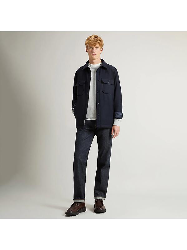 Woolrich Men's Alaskan Padded Overshirt - Melton Blue Image 3