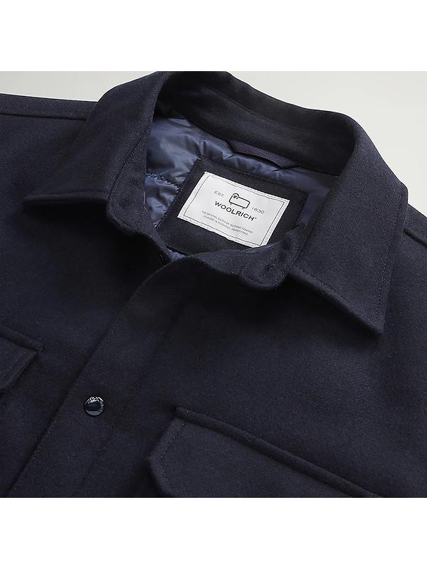 Woolrich Men's Alaskan Padded Overshirt - Melton Blue Image 6