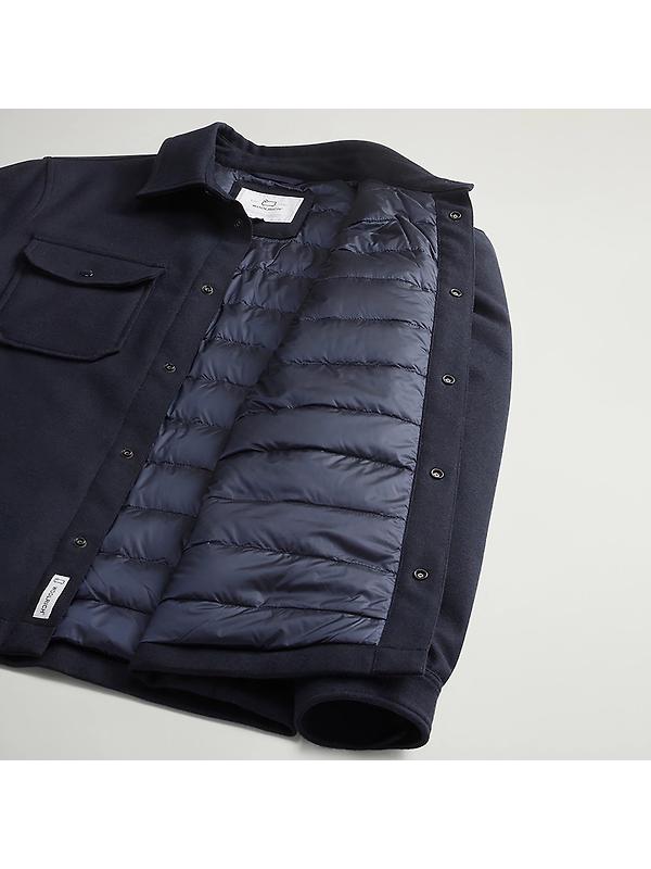 Woolrich Men's Alaskan Padded Overshirt - Melton Blue Image 9