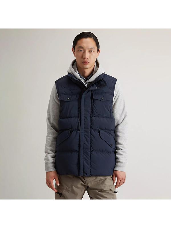Woolrich Men's Garment-Dyed Quilted Nylon Vest - Melton Blue Image 2