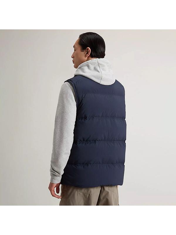 Woolrich Men's Garment-Dyed Quilted Nylon Vest - Melton Blue Image 4