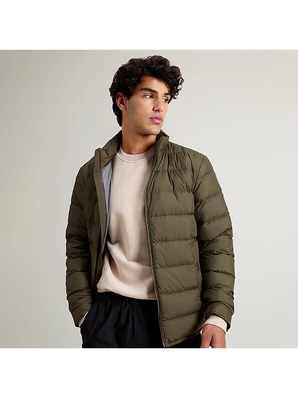 Woolrich Men's Lightweight Microfibre Down Jacket - Dark Green Image 5