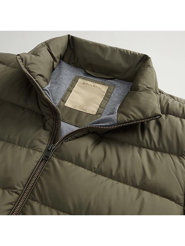Woolrich Men's Lightweight Microfibre Down Jacket - Dark Green Image 6