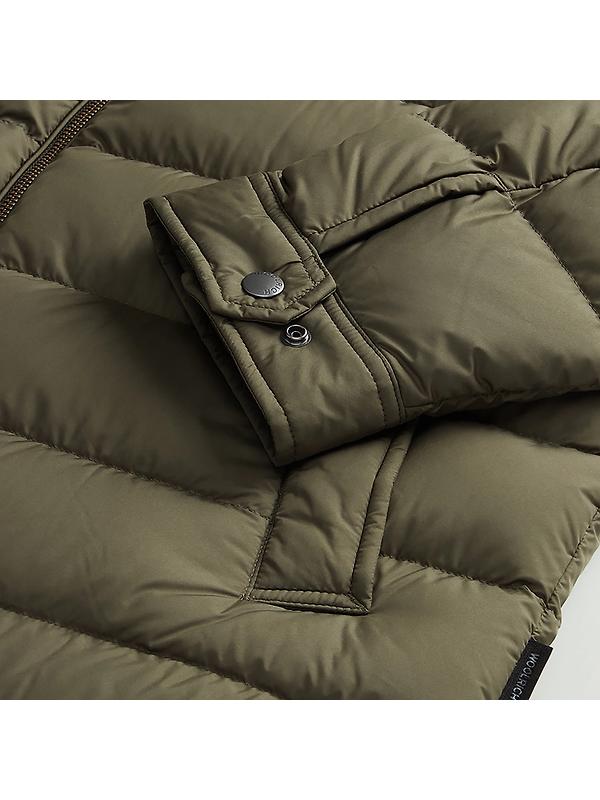 Woolrich Men's Lightweight Microfibre Down Jacket - Dark Green Image 7