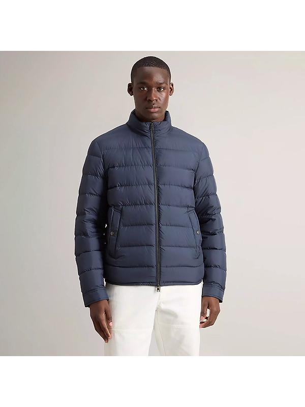 Woolrich Men's Lightweight Microfibre Down Jacket - Melton Blue Image 2