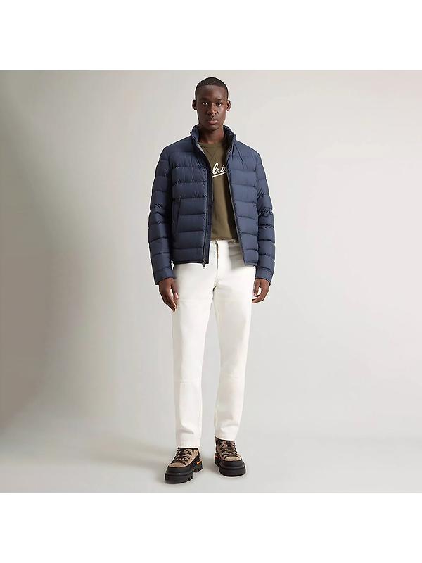 Woolrich Men's Lightweight Microfibre Down Jacket - Melton Blue Image 3