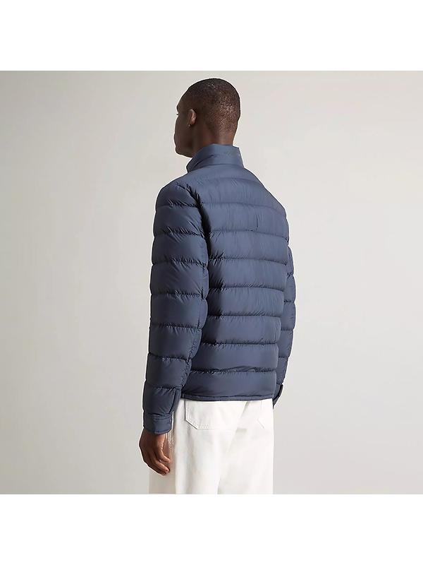 Woolrich Men's Lightweight Microfibre Down Jacket - Melton Blue Image 4
