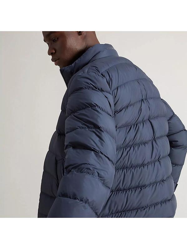 Woolrich Men's Lightweight Microfibre Down Jacket - Melton Blue Image 5